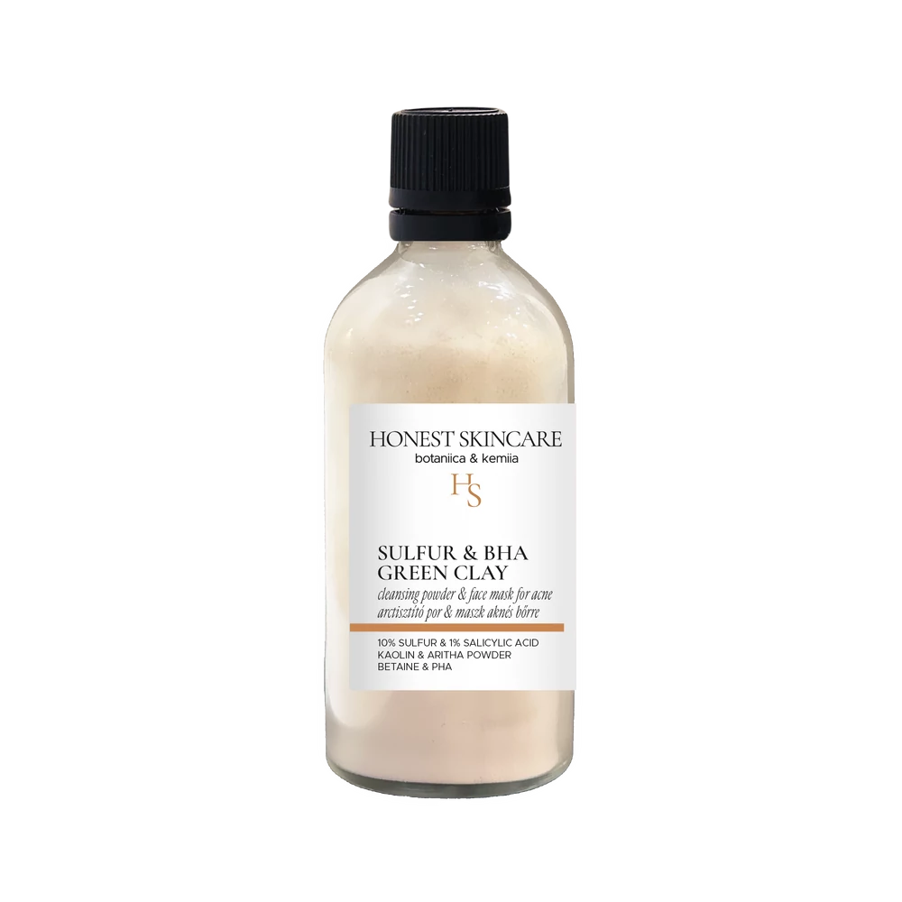 SULFUR &amp; BHA GREEN CLAY arctisztító zsíros bőrre