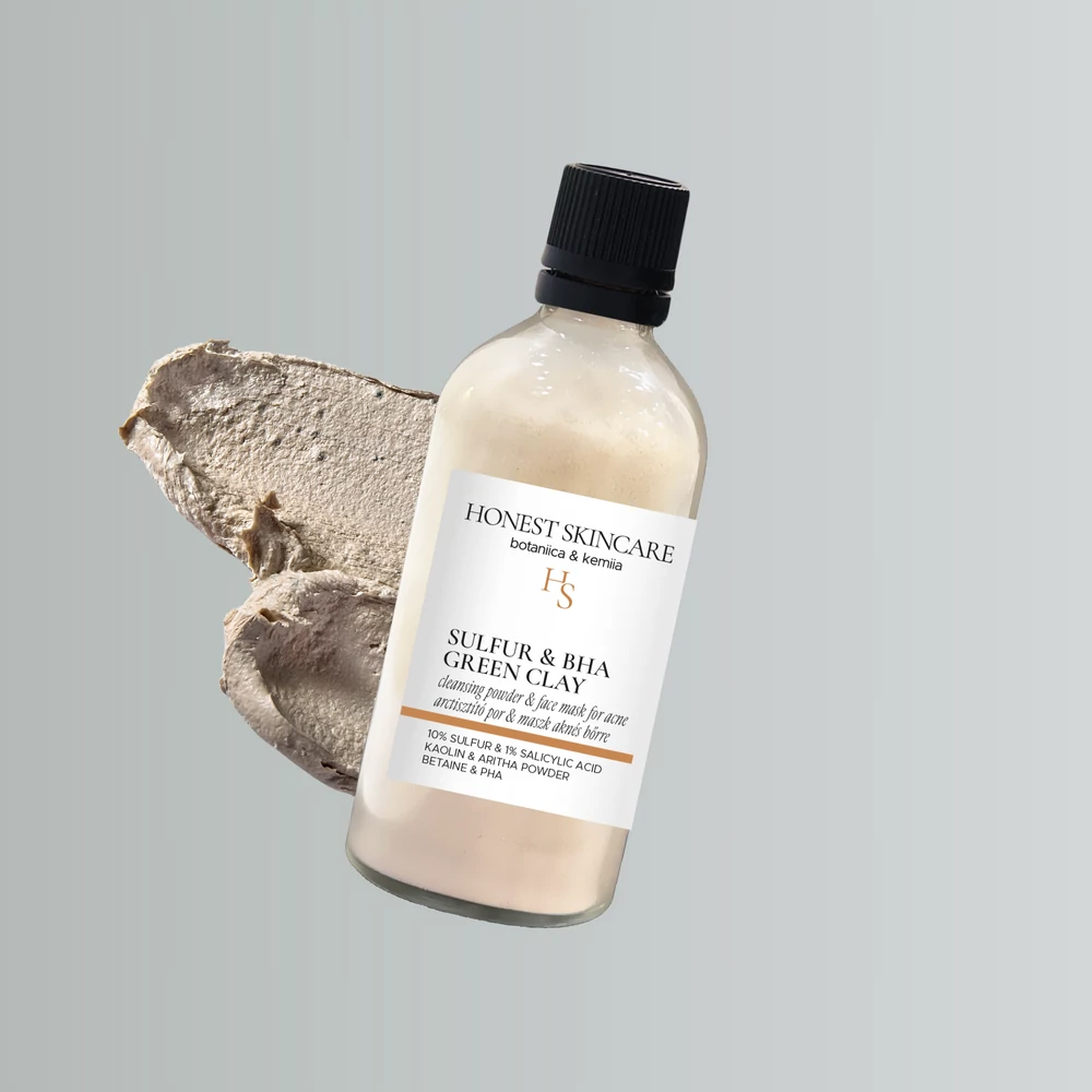 SULFUR &amp; BHA GREEN CLAY arctisztító zsíros bőrre