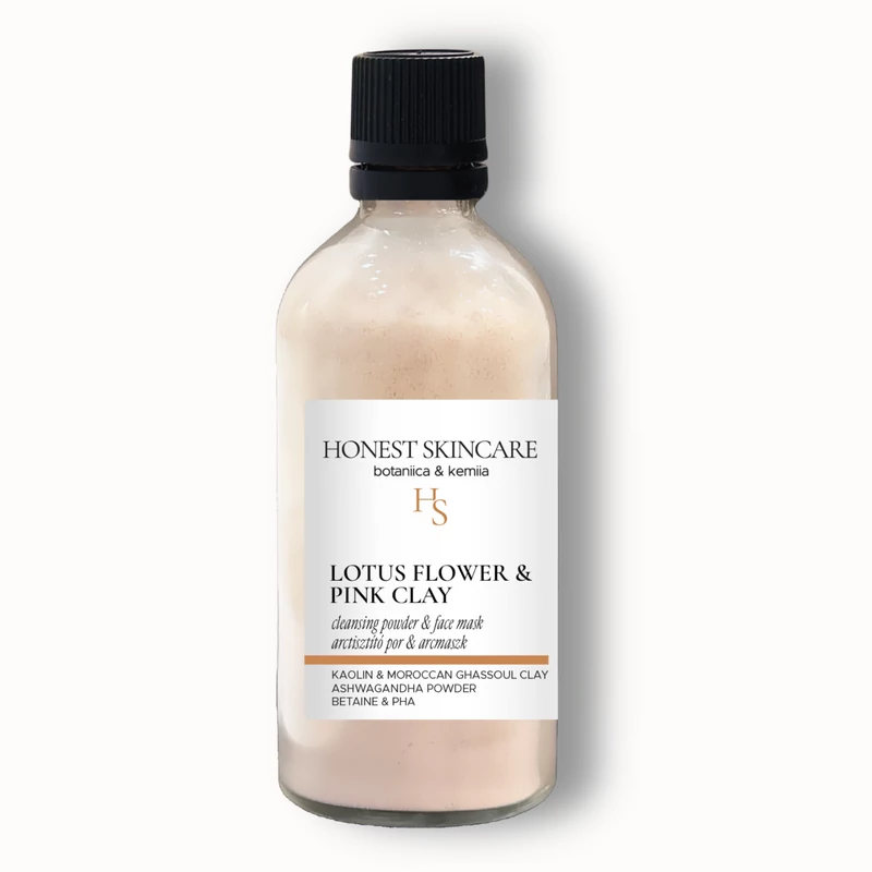 LOTUS FLOWER & PINK CLAY agyagos arctisztító maszk ashwagandával